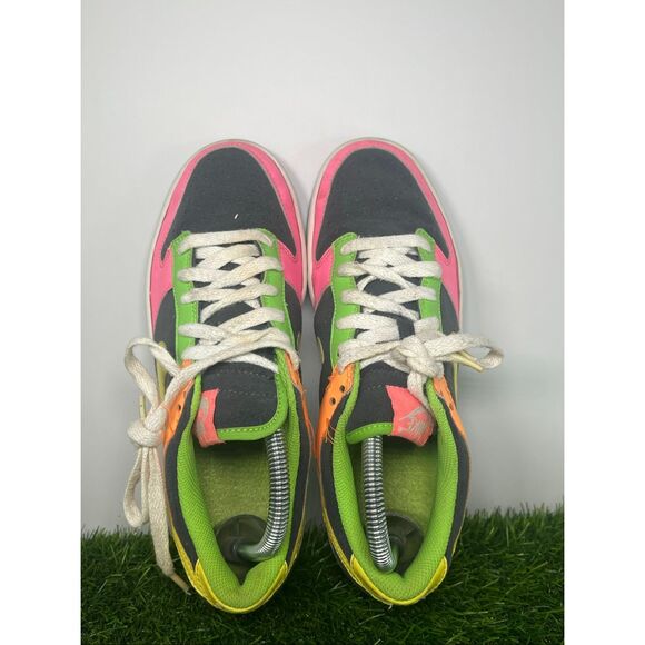 Nike Dunk Low 310569-071 Neon Multicolor Pink Green Orange Sneakers Size 7Y/Wome - Picture 5 of 11